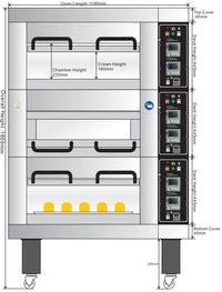 BakeMax BMSD003 Three Deck Artisan Stone Deck Oven