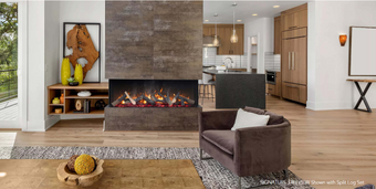compare product Amantii Signature TruView Series 3-Sided Glass Electric Fireplace