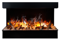 Amantii Signature TruView Series 3-Sided Glass Electric Fireplace