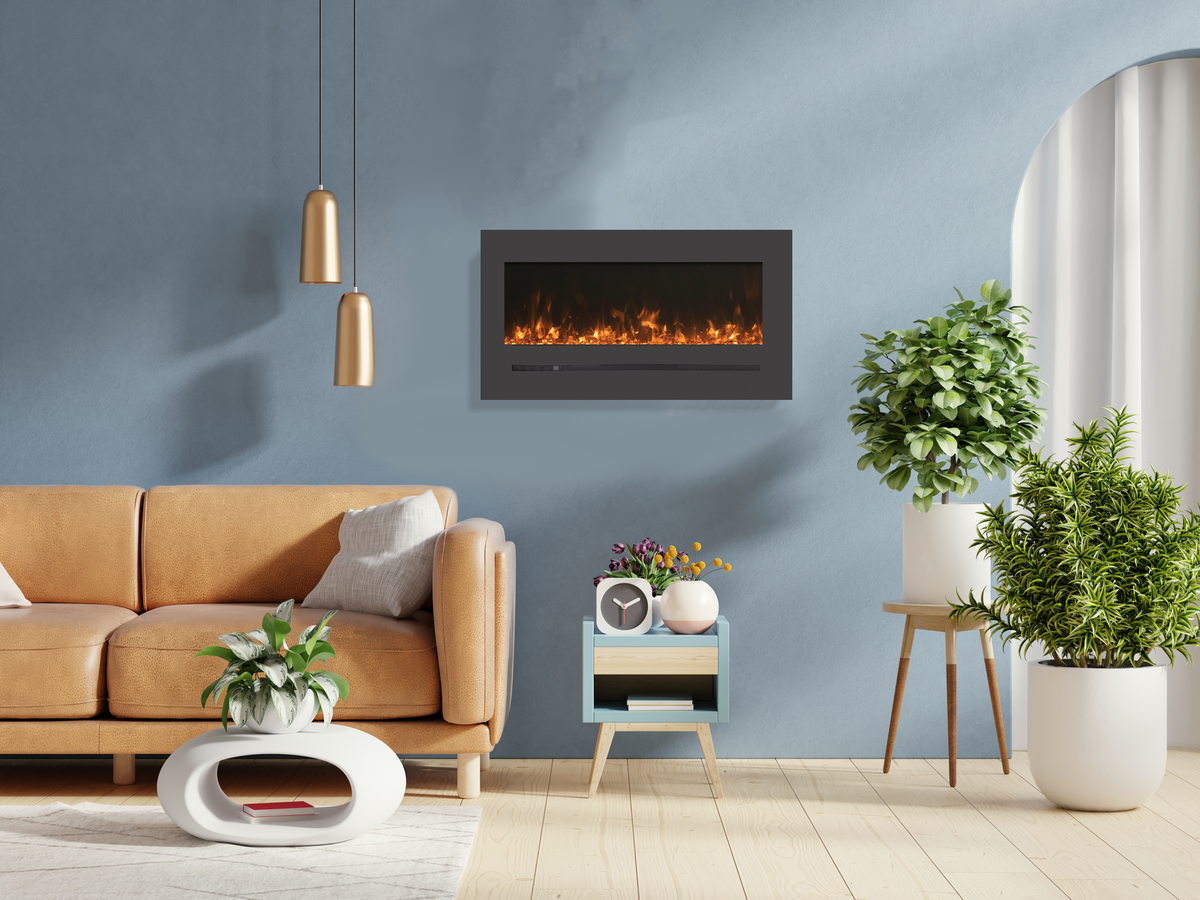 Amantii WM-FML-STL Linear Electric Fireplace