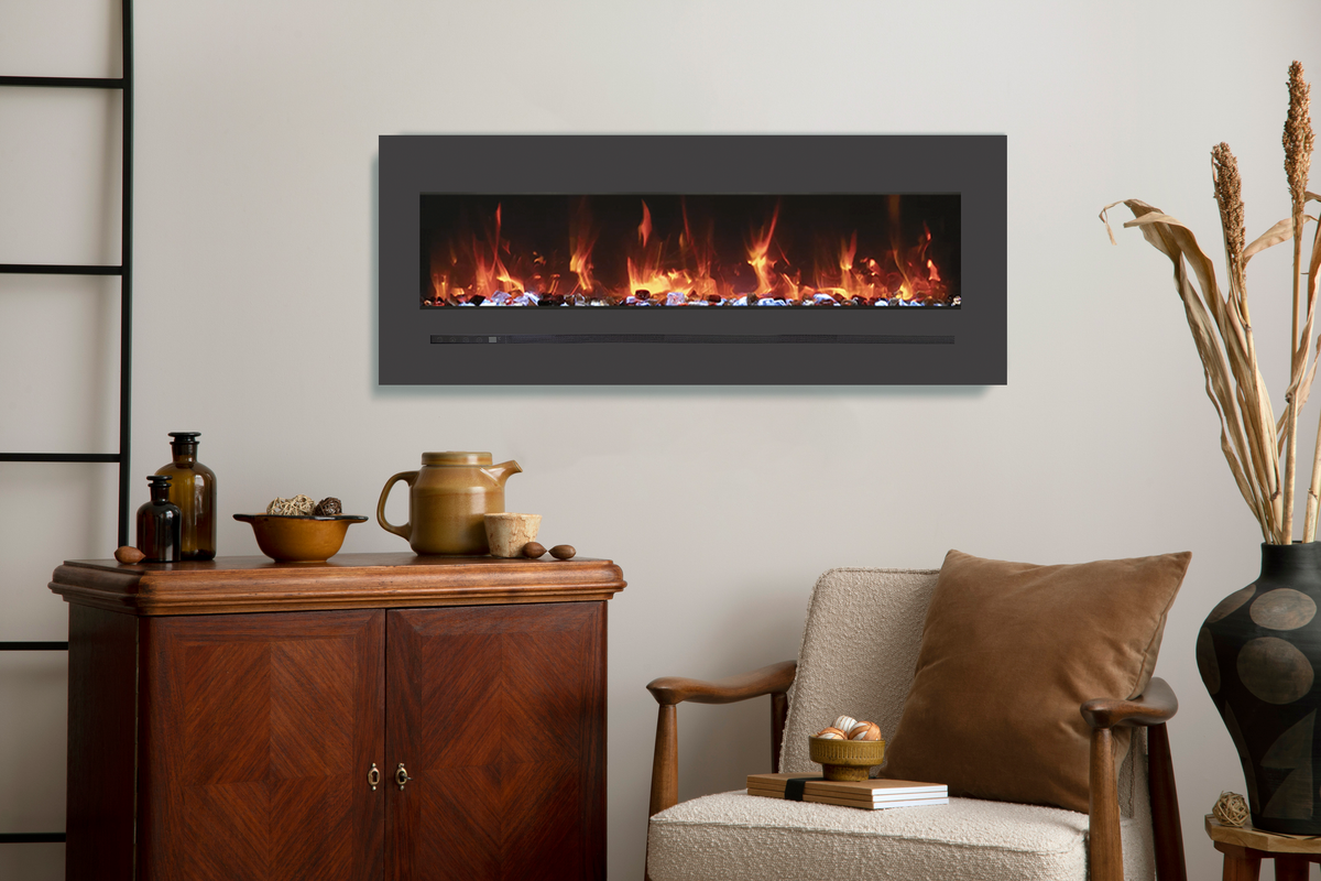 Amantii WM-FML-STL Linear Electric Fireplace